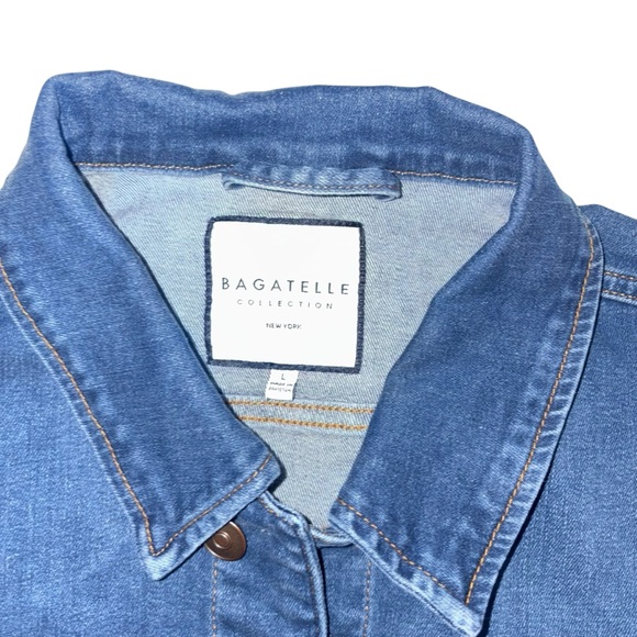 Bagatelle Collection Women’s Stretchy jean jacket size Large - Picture 4 of 4